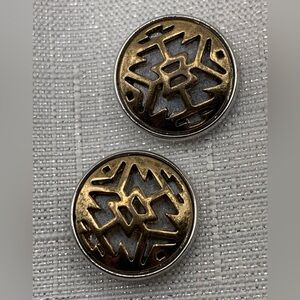 💗WESTERN - Antique Gold Matching Ginger Snaps & Co. Snap Button Charms -Set of 2